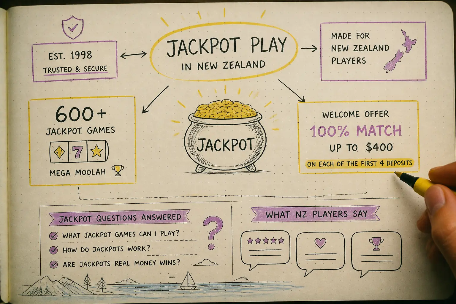 Jackpot City Casino Jackpot Games in New Zealand visual guide for Jackpot City Casino