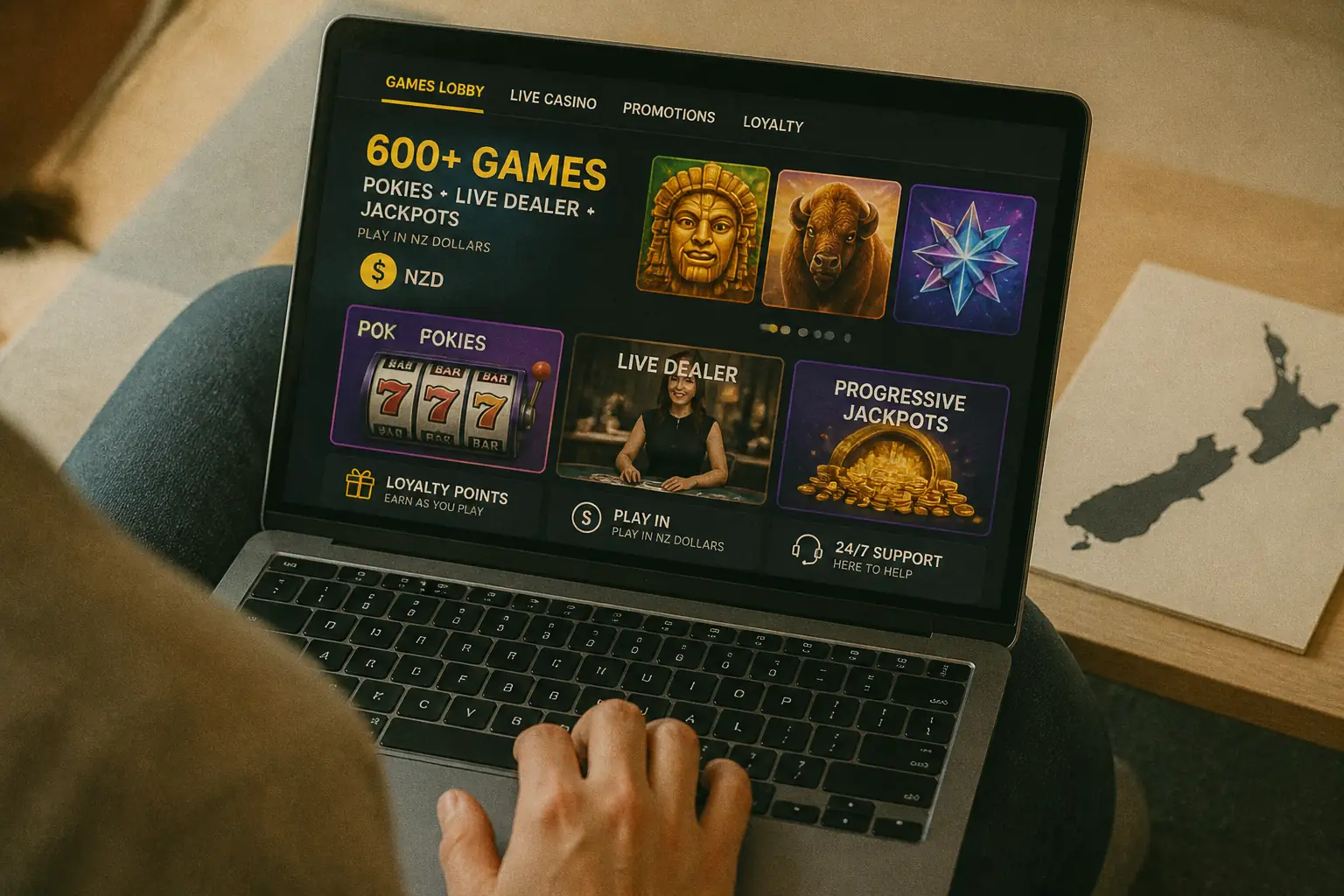 Jackpot City Casino Games & Pokies for New Zealand visual guide for Jackpot City Casino